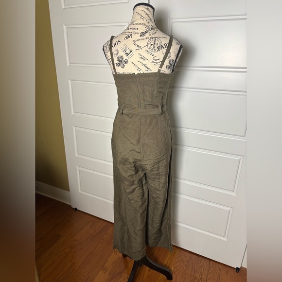 Rails Happer Jumpsuit Linen Blend in Olive Green - Picture 4 of 12